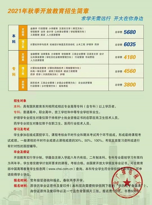 2021年河北開放大學(xué)學(xué)費(fèi)多少？如何繳納？